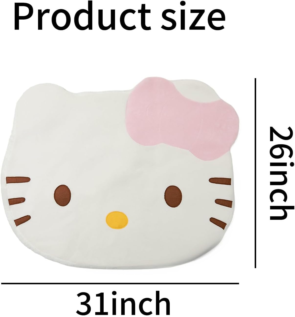 Alfombras para dormitorio, alfombra suave y lanuda absorbente de agua, alfombra de baño de dibujos animados para niñas, bonita decoración del hogar estética (blanco)