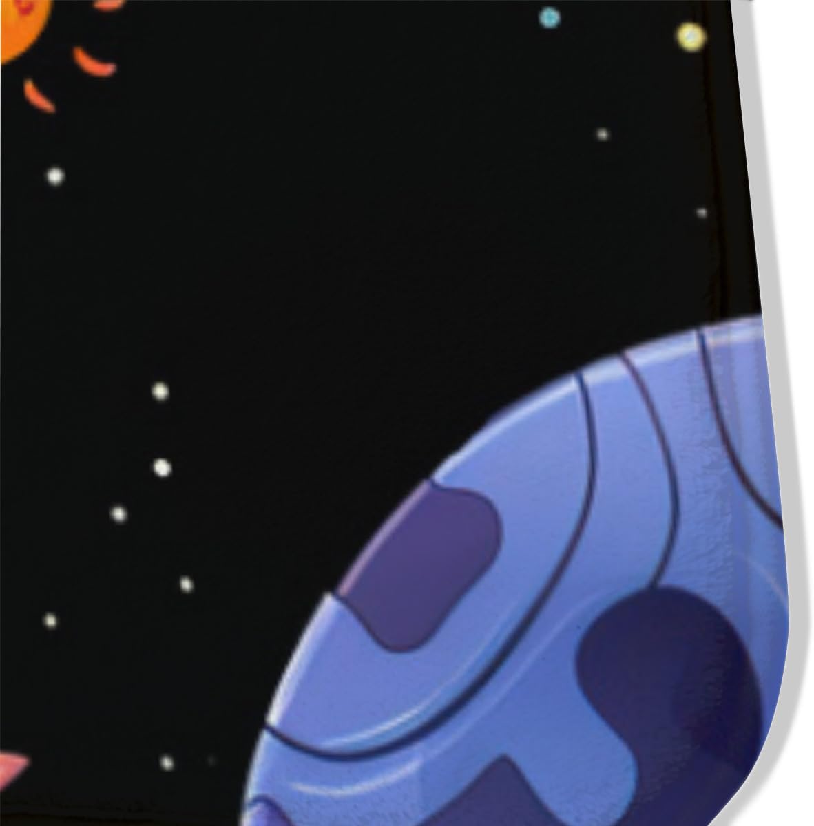 Space Galaxy Planet - Alfombra para aula, dormitorio y sala de estar, 36 x 24 pulgadas, multicolor, acolchonada, de pelo bajo, antideslizante, hecha a máquina