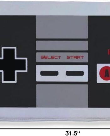 Alfombra grande para decoración de sala de juegos, tapete antideslizante con impresión 3D de cristal, tapete de videojuegos retro (19.7 x 31.5 pulgadas)