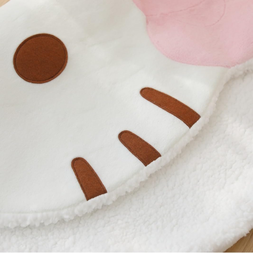 Alfombras para dormitorio, alfombra suave y lanuda absorbente de agua, alfombra de baño de dibujos animados para niñas, bonita decoración del hogar estética (blanco)