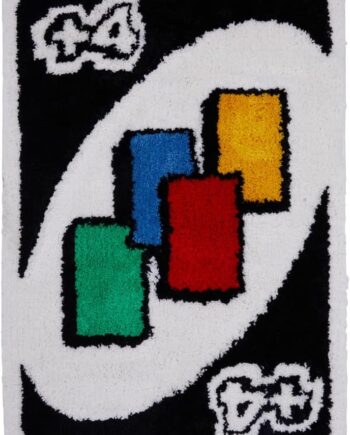 Uno Rug – Alfombras esponjosas y frescas de 24 x 36 pulgadas para dormitorio, baño o sala de juegos – Funky, estética para hombres, mujeres y adolescentes – Colores vibrantes con respaldo