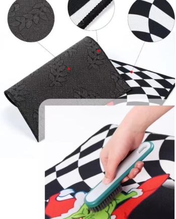 Felpudo con ilusión 3D, tapete antideslizante de Navidad, para puerta delantera, decoración interior y exterior, baño, cocina