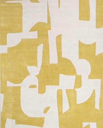 10x14 ft New Rug Hand-Tufted Modern Design Nz Wool & Viscose Snow White/Bright Yellow Handmade Area Rug Rectangle Home Living Room,Bedroom, Office, Kitchen, Hall Custmize Availble (4x4 Sqf)