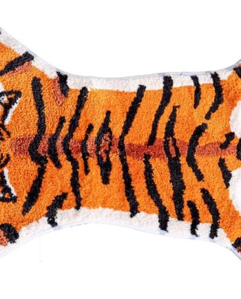 Alfombra personalizada con estampado de tigre, bonita alfombra de felpa de tigre sintético, antideslizante, decoración del hogar, tapete esponjoso con estampado de animales para sala de estar,