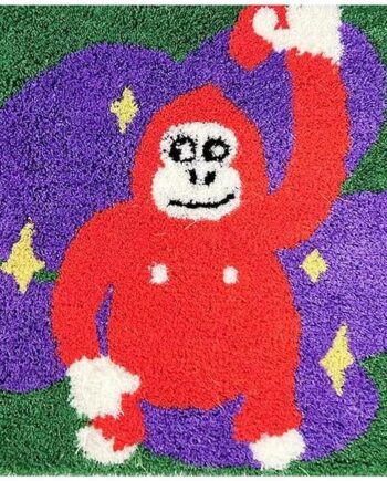 Tapete de baño con diseño de orangután de dibujos animados, suave, absorbente de agua, antideslizante, lavable a máquina