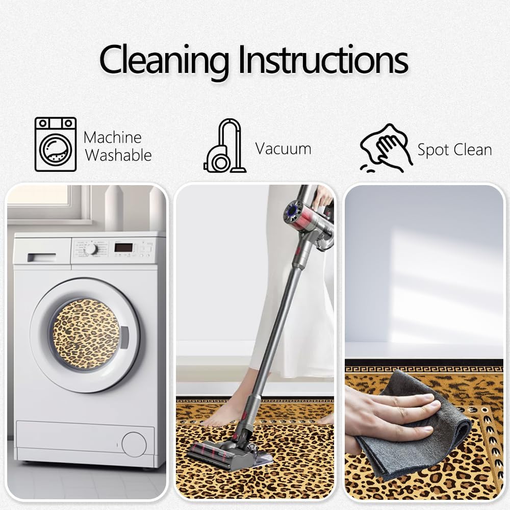 Alfombra lavable con estampado de leopardo de 5 x 7 pies para sala de estar, dormitorio, piel de guepardo marrón, antideslizante, decoración para interiores, alfombras grandes