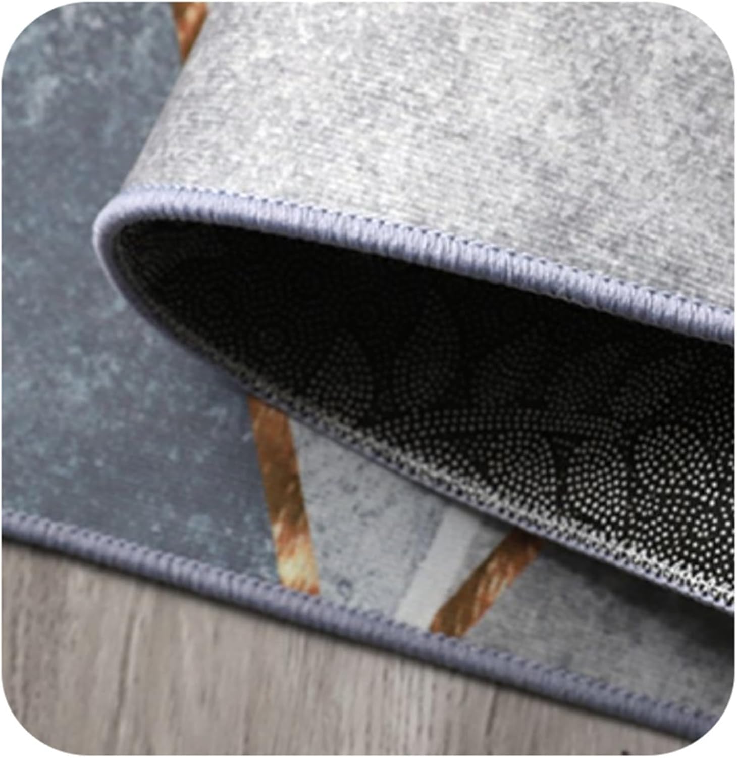 Alfombra abstracta moderna, alfombra dorada con textura de mármol de lujo, no desprende pelusa y es de fácil cuidado, ideal para zonas de alto tráfico en sala de estar, dormitorio, 2 x 3 pies, 24 x 36