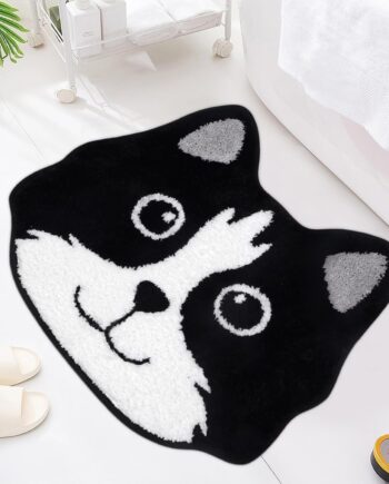 Lindas alfombras de baño, tapete antideslizante para perro, absorbente, lavable, para decoración de cocina y sala de estar (22 x 19 pulgadas)