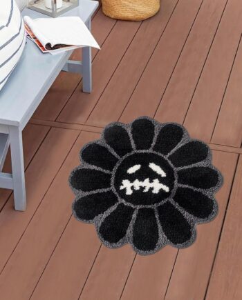 Alfombra de baño de Halloween, alfombra gótica trippy de 2 pies, alfombra fresca para dormitorio, decoración de calavera de terror, ultra suave, esponjosa, antideslizante, alfombra de baño con