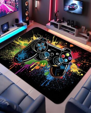 Alfombra de juegos para habitación de niños de 5 x 7 pies, antideslizante, colorida, alfombra de juego 3D para dormitorio, sala de estar, decoración de sala de juegos