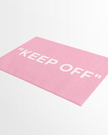 Alfombra de área, color rosa y blanco, para oficina, dormitorio y decoración del hogar, alfombra de diseñador de moda, zapatillas Hypebeast, regalo, 24 x 16 pulgadas