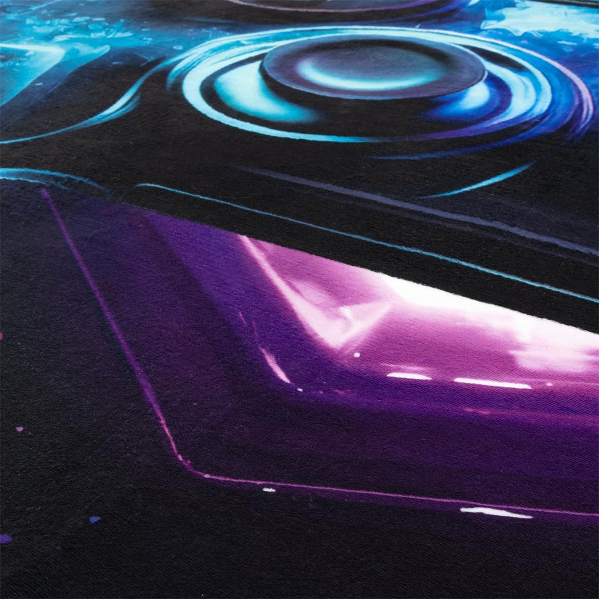 NTBED Tapete de consola de juegos Galaxy para dormitorio, sofá, sala de juegos, decoración geométrica para mesita de noche, alfombra decorativa para el suelo de los jugadores (5 x 8 pies, negro)