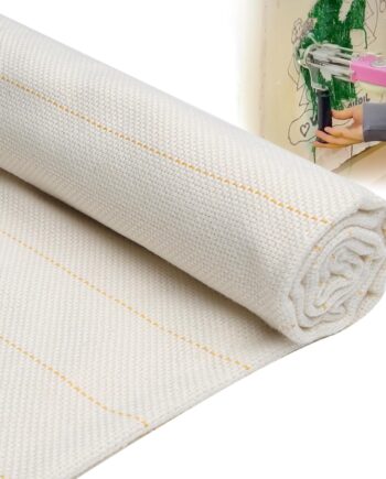 Paño de acolchado primario prémium de 39 x 39 pulgadas con líneas marcadas, paño de monje para perforar alfombras, suministros de fabricación de alfombras de bricolaje