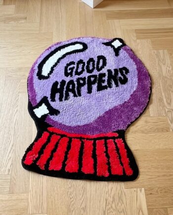 LAKEA Alfombra acolchada de bola de cristal morada, alfombra suave para los pies del baño, alfombra antideslizante para pasillo, alfombra estética para el hogar (29.5 x 22.8 pulgadas)