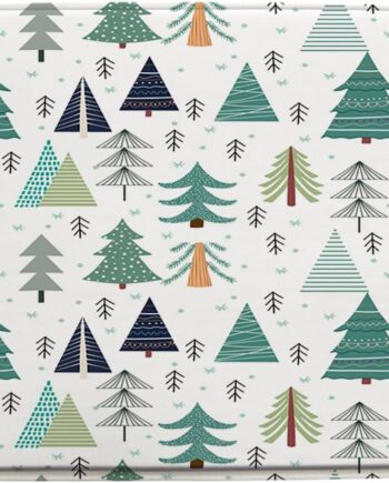 Tapete de baño de Navidad verde con árbol de Navidad, bosque de nieve, invierno, lindo baño, cocina, inodoro, 18 x 30 pulgadas