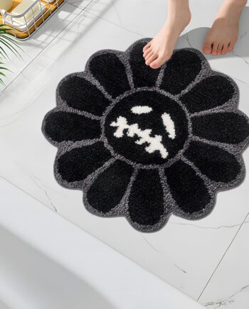 Trippy - Tapete de baño con cara sonriente para baño, alfombras de baño góticas con calavera gótica, antideslizante, de secado rápido, alfombra estética de terror, decoración de habitación de