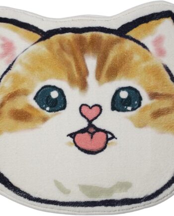 Cat Shaped Rug Cartoon Cat Tufted Rug Irregular Water Absorption Non-Slip Floor Mat for Decorating Bedrooms, Hallways, Gates, Shops, Style3..