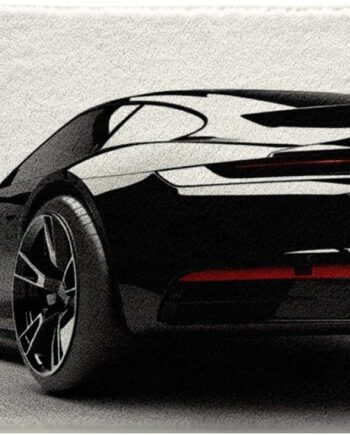 Feelyou Alfombras de baño de coche de carreras, alfombrillas de baño negras para automóvil, antideslizantes, tapetes de microfibra ultra gruesa y suave para cocina, dormitorio, decoración de