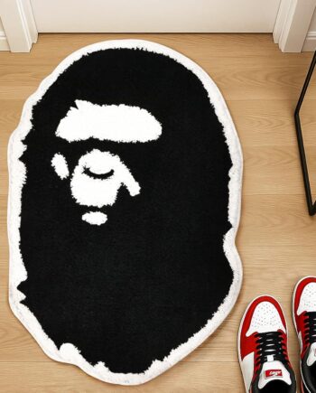 Bape - Alfombra Hypebeast de 28 x 20 pulgadas para decoración de habitación Hypebeast, antideslizante, sala de estar, dormitorio, habitación de los niños, alfombra fresca para decoración de habitación
