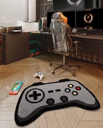 Alfombra de juegos para niños, dormitorio, sala de estar, sala de juegos, antideslizante, alfombra de juegos para niños (gris, 24 x 38 pulgadas)