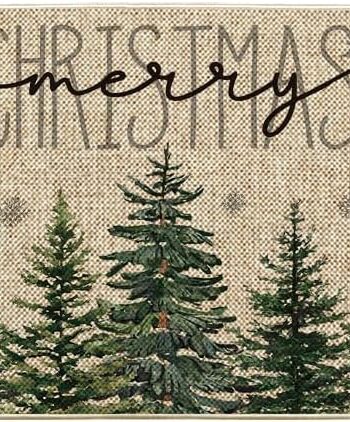 Artoid Mode Tapete con diseño de copos de nieve con diseño de copos de nieve, decoración del hogar de invierno, tapete de bajo perfil, 17 x 47 pulgadas