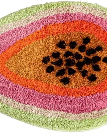 ZSCYD-yingda1992 Alfombra con forma de fruta de la pasión, alfombra de baño antideslizante para puerta de baño, alfombra de baño suave de dibujos animados para dormitorio, cocina, decoración del hogar