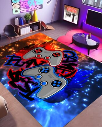 Alfombra antideslizante para sala de juegos, 3 x 5 pies, para decoración de dormitorio, sala de estar