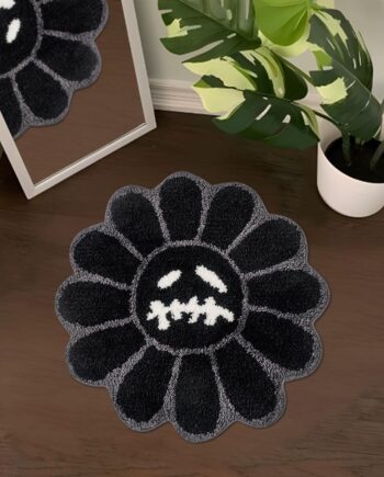 Trippy - Alfombra de baño con diseño de calavera gótica, diseño gótico, fantasma, sonrisa, 2 pies, extra suave, antideslizante, de secado rápido, para baño