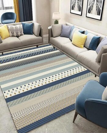 Alfombras geométricas abstractas modernas para sala de estar, dormitorio, oficina en casa, cocina, lavable a máquina, suave, antideslizante, no se desprende, 3 pies x 5 pies / 36 x 60 pulgadas / 35.8