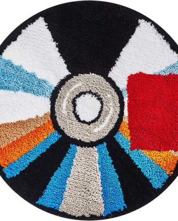Alfombra de CD de 24 pulgadas, alfombra de baño antideslizante Hypebeast de 24 pulgadas, alfombra de registro y alfombra estética para decoración de dormitorio y sala de estar, tapete de CD Y2K para