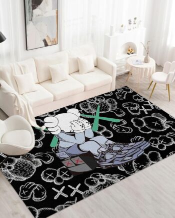 Hypebeast - Alfombra de área con estampado digital 3D de dibujos animados, alfombra moderna de arte de graffiti para sala de estar, dormitorio, sala de juegos, entrada, antideslizante, 2 x 3 pies
