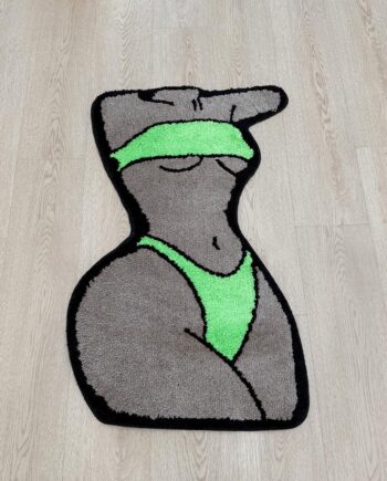 LAKEA Alfombra sexy para baño, suave, antideslizante, absorbente, hecha a mano, para dormitorio, baño, decoración del hogar, habitación (bikini)