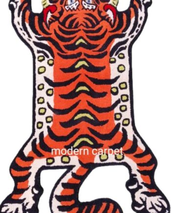 Modern Carpet - Tapete de baño de animales tibetano, tapete para puerta, tapete de entrada para dormitorio, cocina, tapete de área de dibujos animados para baño, bañera, tapete de baño suave (2 x 3