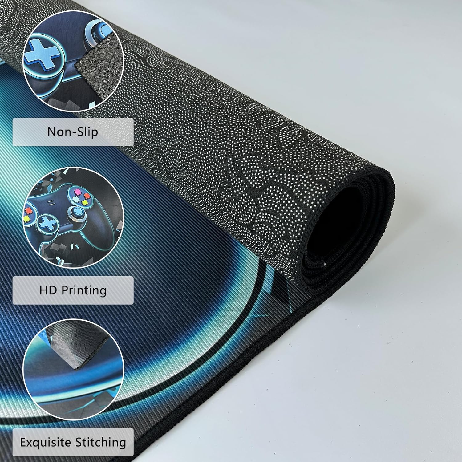 Alfombra de juegos para habitación, 3 x 5 pies, antideslizante, 3D, para dormitorio, sala de estar y decoración de sala de juegos