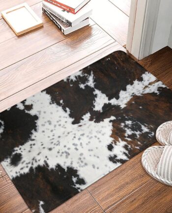 Tapetes de baño con estampado de vaca occidental de 15.7 x 23.6 pulgadas, suave y absorbente, tapete de baño de vaca antideslizante, tapete para decoración de cocina, baño, lavandería, dormitorio y