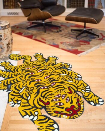 Modern Carpet - Tapete de baño de animales tibetano, tapete para puerta, tapete de entrada para dormitorio, cocina, tapete de área de dibujos animados para baño, bañera, tapete de baño suave (3 x 5