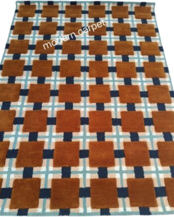 Modern Carpet - Alfombras copetudas a mano, alfombra de lana de campo ocre, alfombra de baño, alfombra de entrada para dormitorio, cocina, alfombra de área de dibujos animados para baño, bañera,