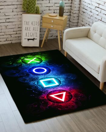 Alfombra de videojuegos – Alfombra de videojuegos para habitación de niños, alfombra de dormitorio para adolescentes, decoración de sala de juegos, decoración de habitación de jugadores, alfombra para