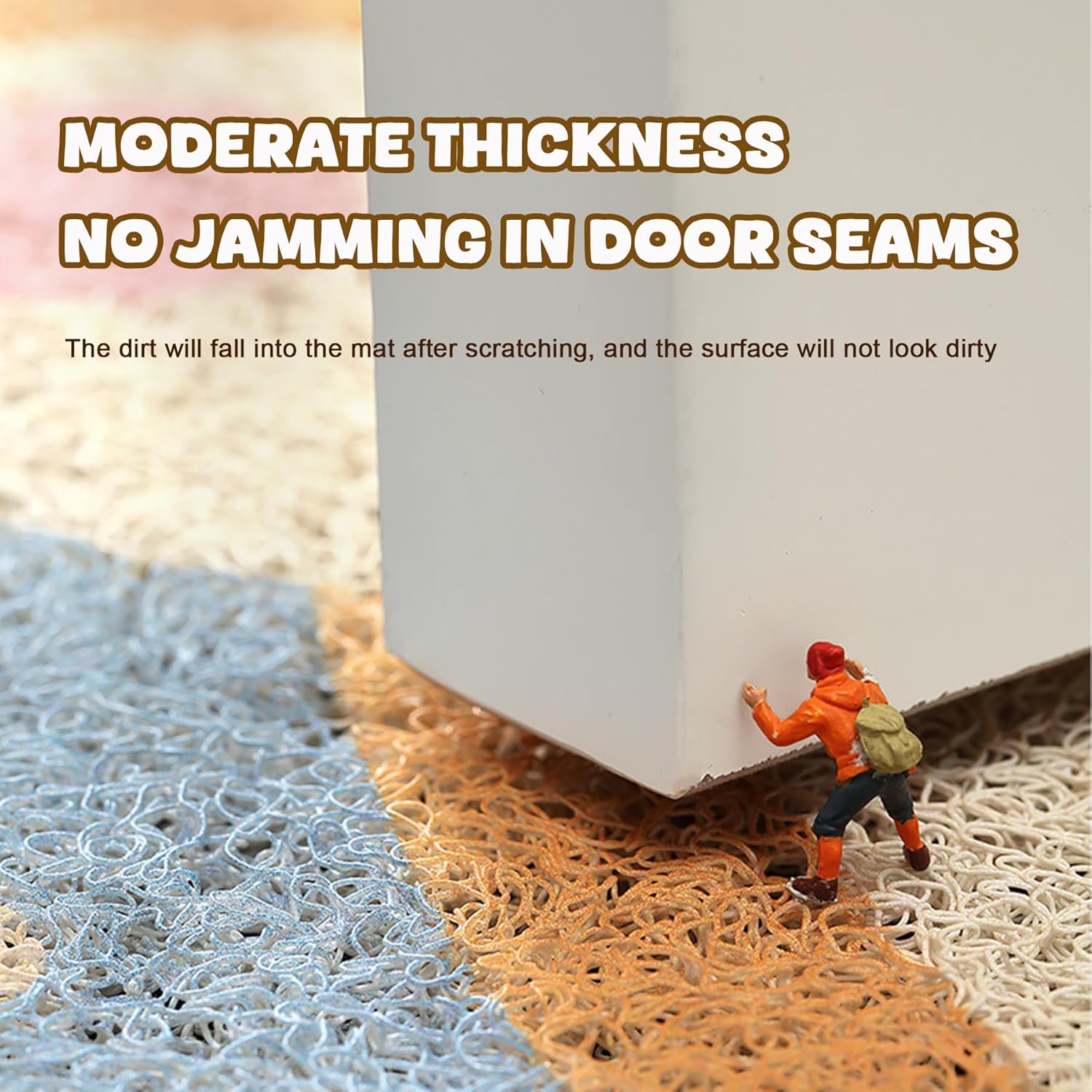 PVC Doormat Entrance Rugs Heavy Duty Welcome Mats, Red Christmas Outdoor Indoor Mats Non Slip Rubber Backing for Front Door/Yard/Garage/Garden, 50x50cm/19.69x19.69in Red Christmas Tree