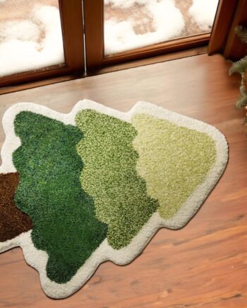 Ashler - Tapetes de baño con árbol de Navidad, absorben el agua, encantadora, alfombra clásica, lavable a máquina, tapetes para baño, puerta delantera, sala de estar, 30 x 35 pulgadas