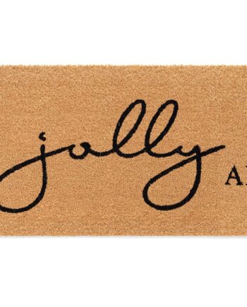 THEODORE MAGNUS Felpudo de Navidad – Felpudo de fibra de coco para entrada al aire libre, tapete de bienvenida duradero con respaldo antideslizante, perfecto para puerta delantera y entrada,