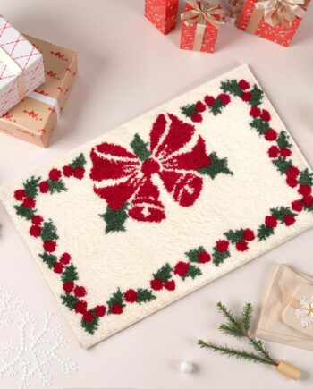 GRANNY SAYS Alfombra de baño de Navidad, 32 x 20 pulgadas, alfombras de baño de microfibra bonitas, alfombra lavable para bañera, tapete de baño antideslizante, decoración de Navidad para interiores