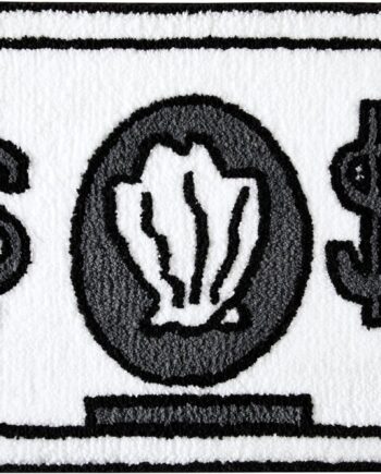 RoomTalks Alfombras bohemias bonitas para baño, cocina, dormitorio, estética, 2 x 3, alfombra de área pequeña, alfombra de baño en blanco y negro, antideslizante, lavable, decoración de baño para