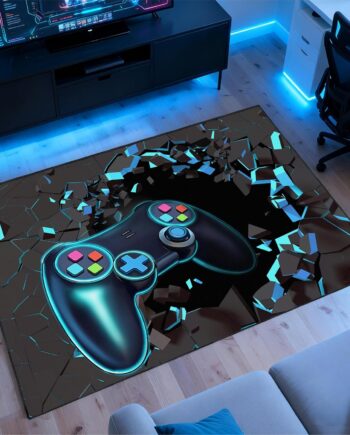 Alfombra de juegos para habitación, 3 x 5 pies, antideslizante, 3D, para dormitorio, sala de estar y decoración de sala de juegos