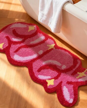 Upgrade Pink Rugs,Swear Word Bath Mats Absorbent Non Slip Thick Bathroom Rugs,Washable Quick Dry Shower Rug,Cool Trendy Shaggy Shower Mat,Home Floor Decor,Gifts for Her/Him，Bedroom 34x17 in