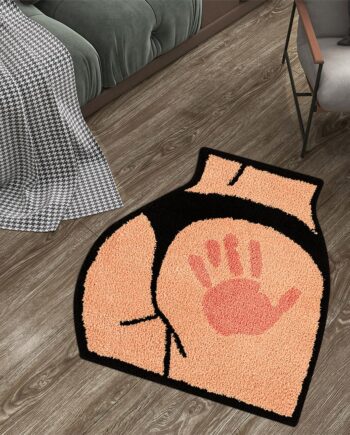 Divertidas alfombras de baño sexy para decoración de dormitorio, alfombra suave antideslizante y lavable, tapete de ducha con patrón de manos divertidas, alfombras estéticas de baño geniales