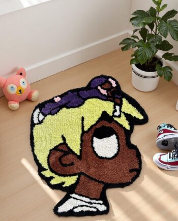 Space Boy Luv - Alfombra de felpa ultra gruesa Hypebeast esponjosa, parte trasera de caucho termoplástico antideslizante, suave como una nube fresca para dormitorio, sala de estar, dormitorio, cueva