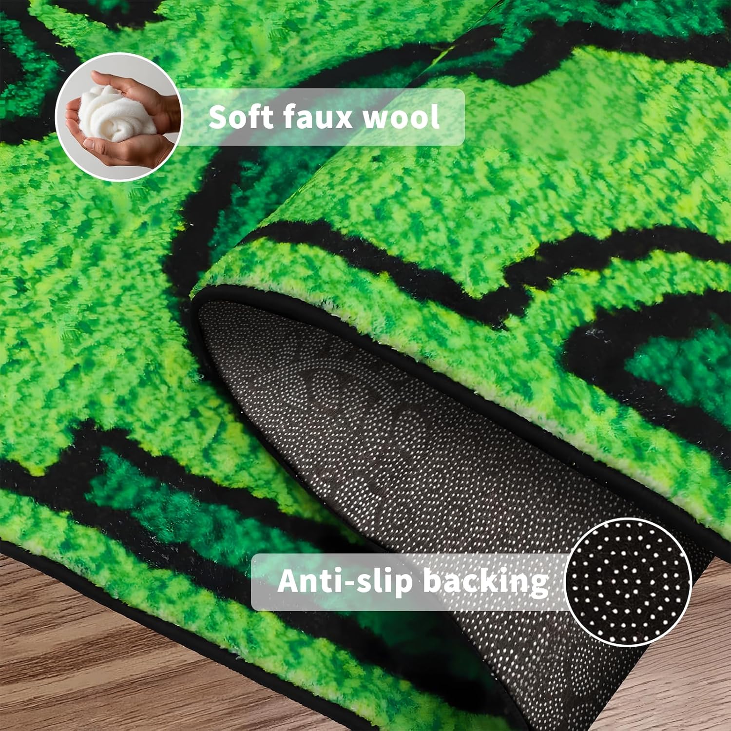 Bonita alfombra de dinero de 3 x 2 pulgadas, antideslizante, lavable a máquina, con dibujos animados para dormitorio, baño, sala de estar, puerta delantera, sala de juegos (35.5 x 23.6