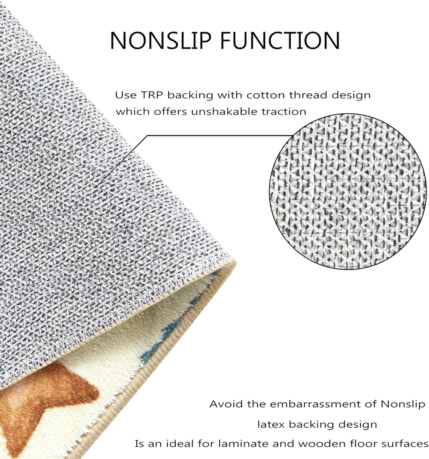 RoomTalks Tapete vintage de Navidad para puerta de interior de 2 x 3 pulgadas, alfombra de entrada de pelo bajo, lavable, árbol de Navidad, flores rojas, alfombra de plantas de invierno, alfombras de