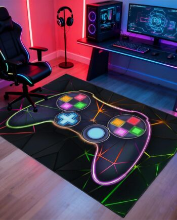 Alfombra antideslizante de 3 x 5 pies para dormitorio, sala de estar, decoración de sala de juegos